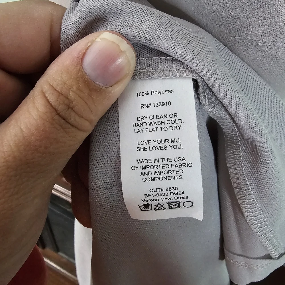 Show Me Your Mumu Wedding Bridesmaid Dress Verona Cowl Neck Large Dove Gray‎ - Picture 7 of 11